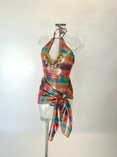 Load image into Gallery viewer, The CHARLOTTE Swimsuit, Sarong and Belt / Headband (Mix Colour Shine)