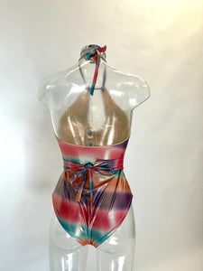 The CHARLOTTE Swimsuit, Sarong and Belt / Headband (Mix Colour Shine)