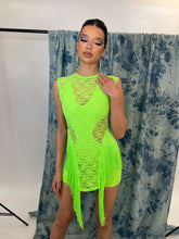 Load image into Gallery viewer, The BRENNA Top with Cut Out Dress (Neon Lace)