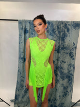 Load image into Gallery viewer, The BRENNA Top with Cut Out Dress (Neon Lace)