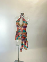 Load image into Gallery viewer, The CHARLOTTE Swimsuit, Sarong and Belt / Headband (Mix Colour Shine)