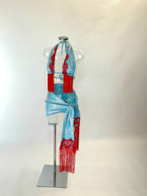 Load image into Gallery viewer, The LILY Bikini and Sarong (Blue/Red)