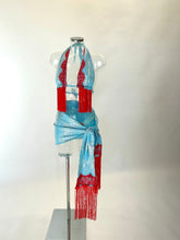 Load image into Gallery viewer, The LILY Bikini and Sarong (Blue/Red)