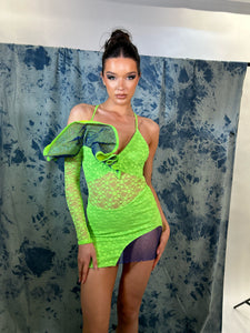 The RAVEN Bodysuit (Neon Lace)